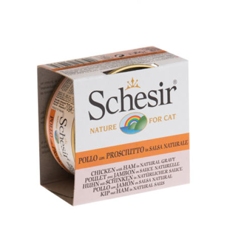 SCHESIR GATO FRANGO COM PRESUNTO EM MOLHO NATURAL 70GR